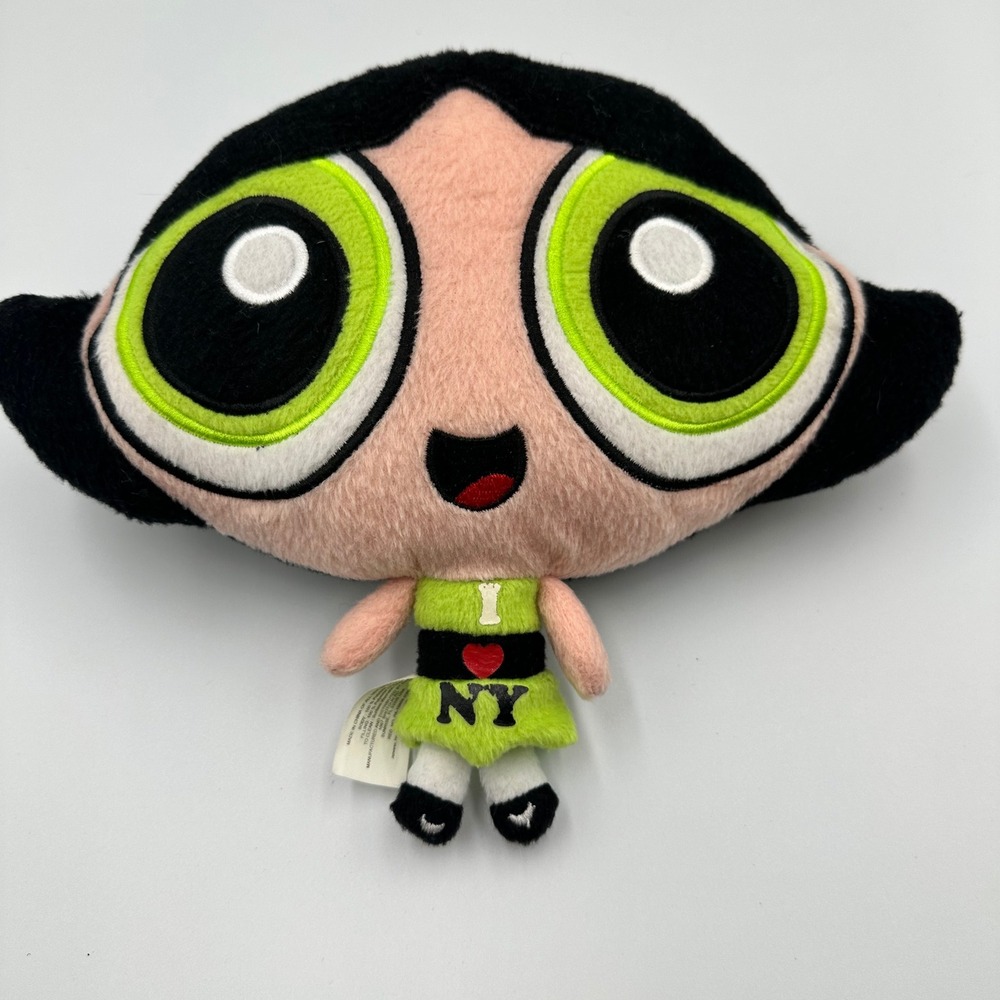 Powerpuff Girls Buttercup I Heart NY Plush Cartoon Network Jazwares 2011 Green